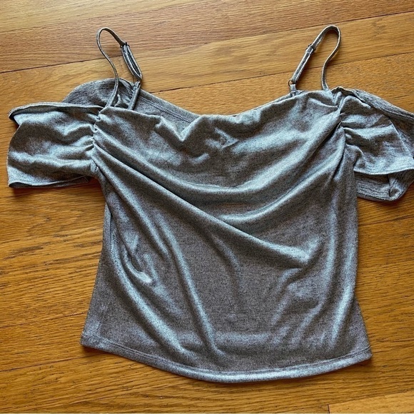 Anthropologie Lurex off the shoulder top - Picture 2 of 5